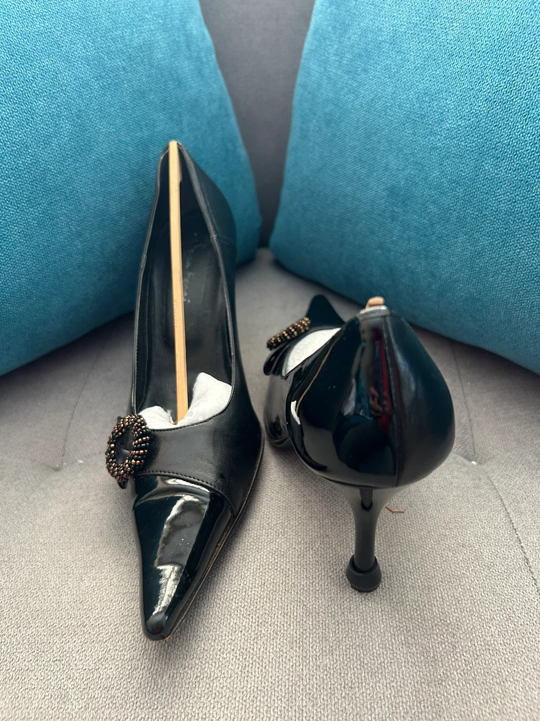 Guess Black Stiletto Heels with Ankle Strap - photo 5