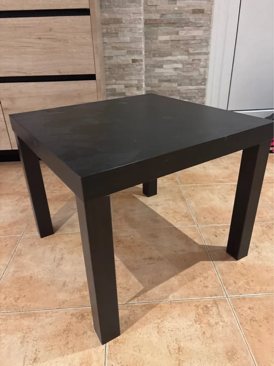 LACK Side table, black-brown