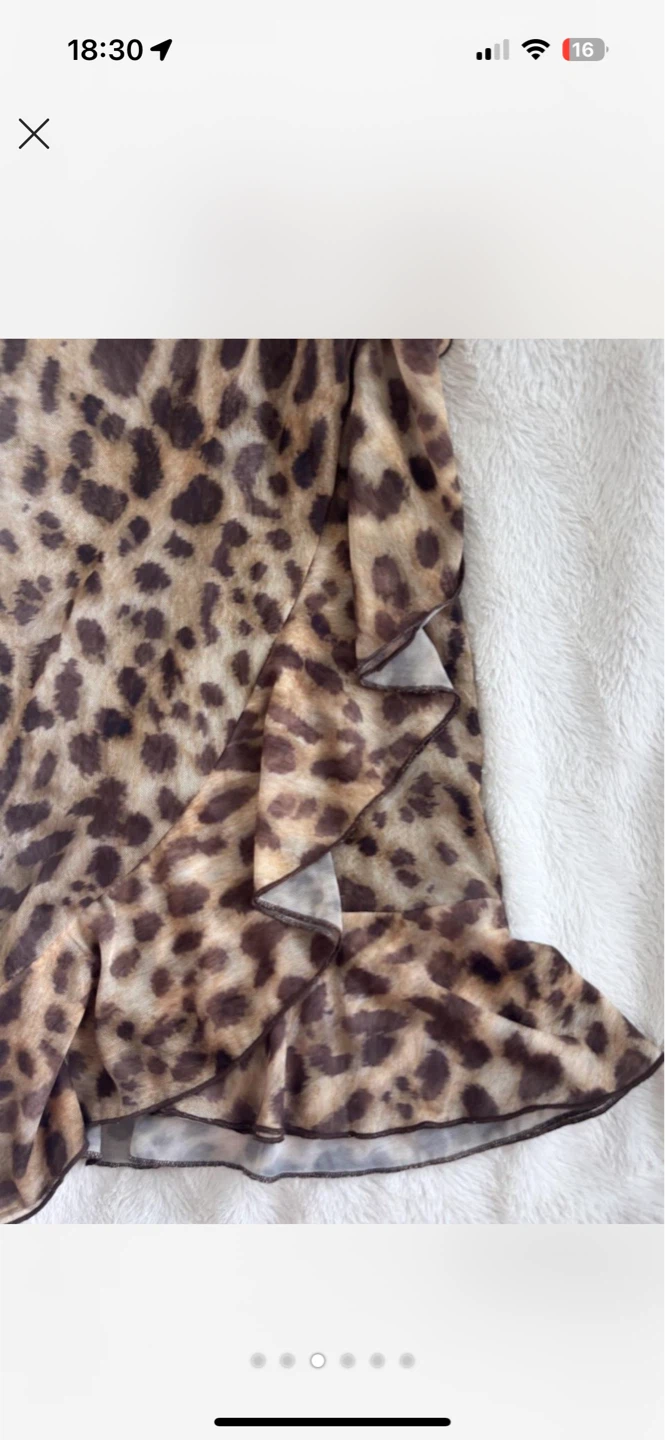 Leopard Print Dress with Scarf Detail - photo 3