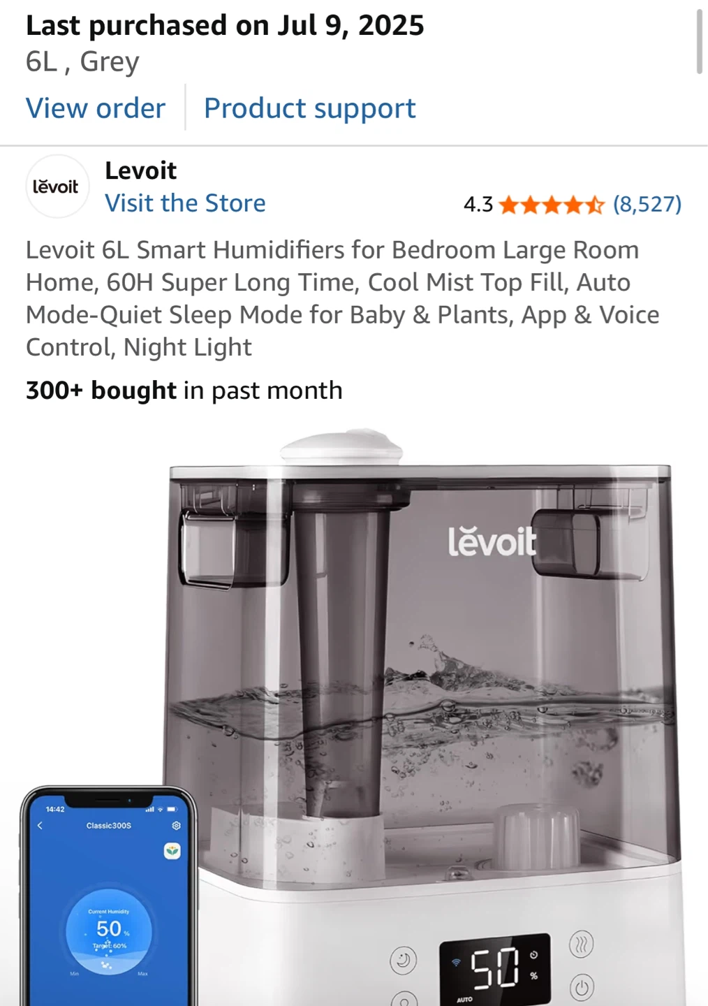 LIKE NEW Levoit 6L Smart Humidifier