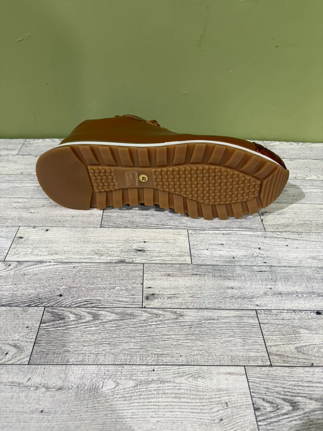 Brown Leather Fashion Sneakers with Snake Print Toe - photo 5