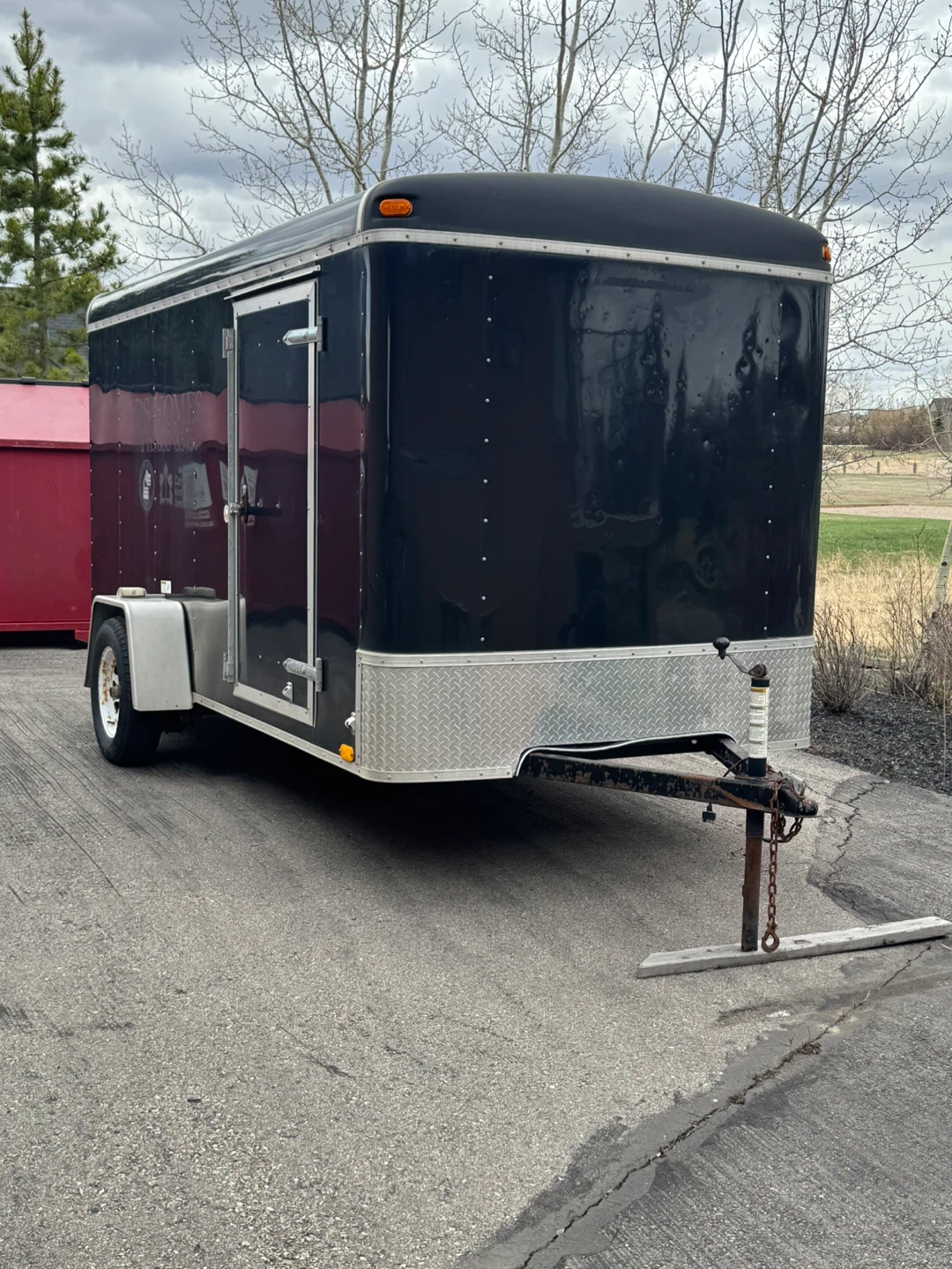 Black Enclosed Cargo Trailer