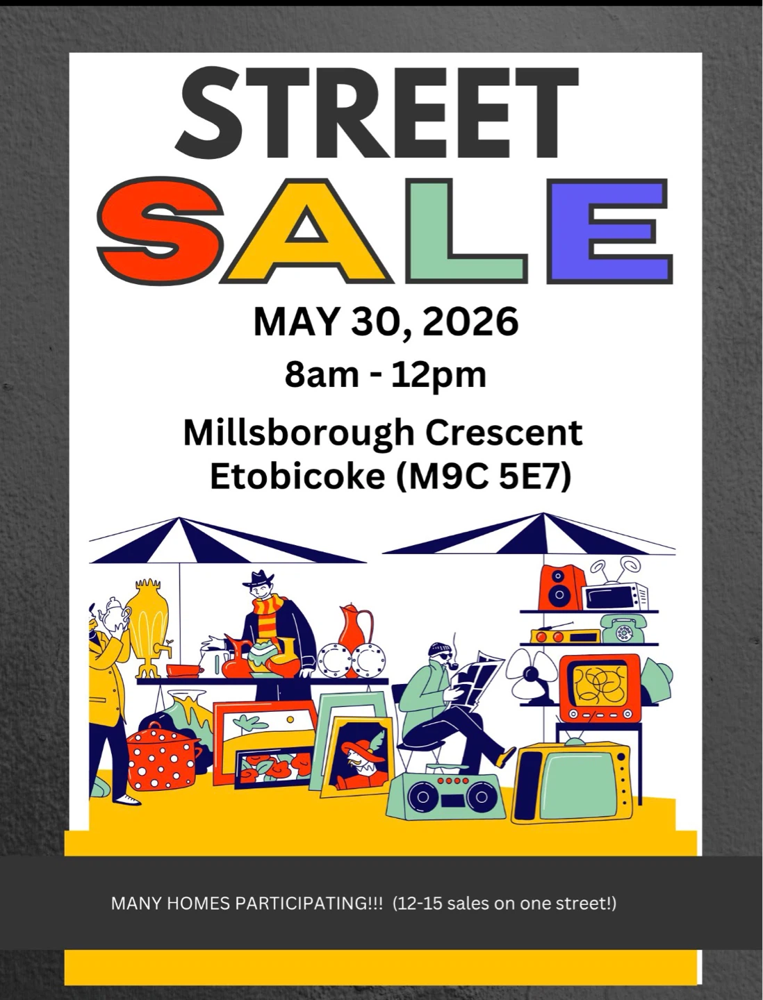 Street Sale - May 30, 2026 Etobicoke!