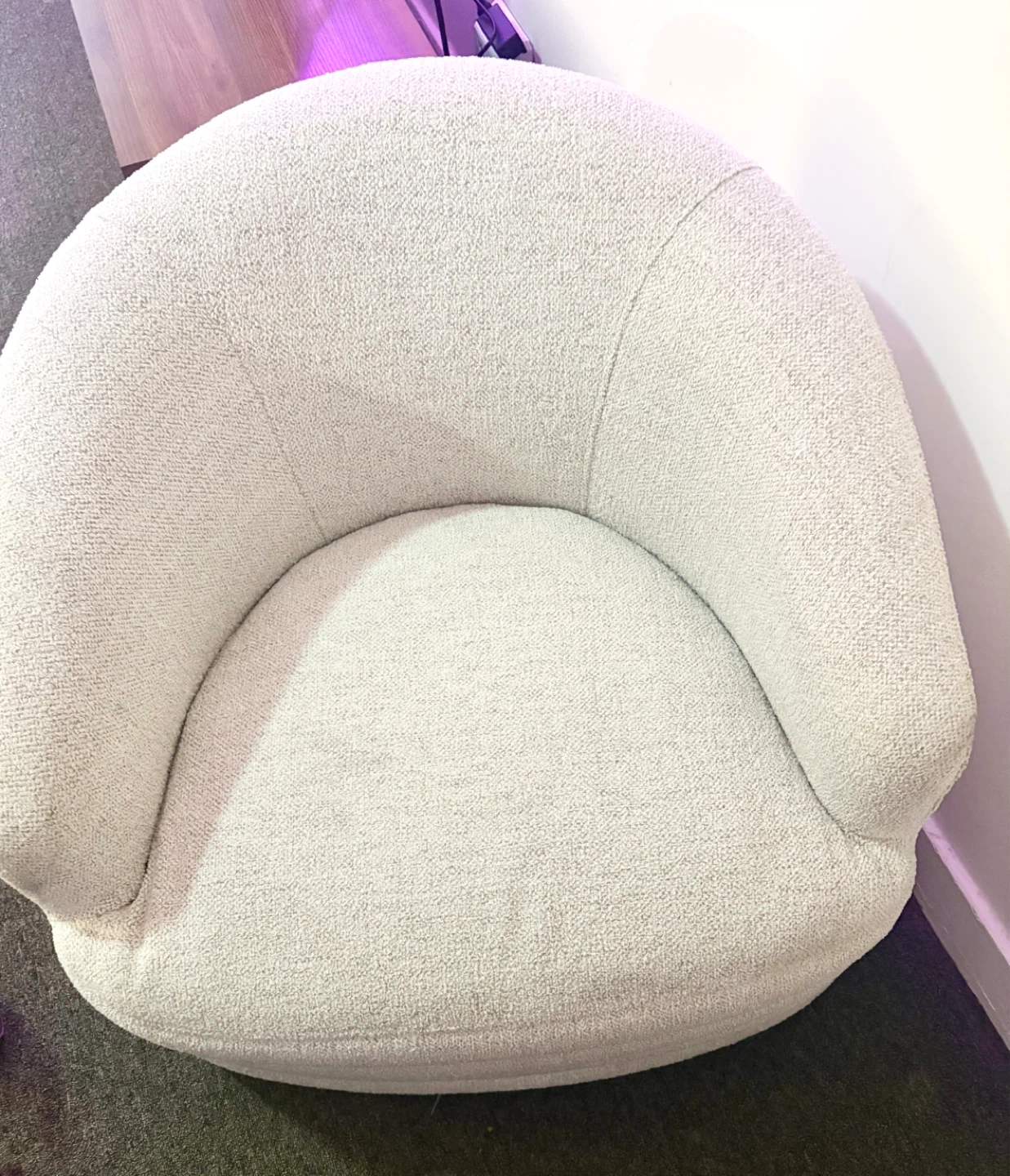 Cozy Swivel Armchair - Boucle Fabric - photo 2