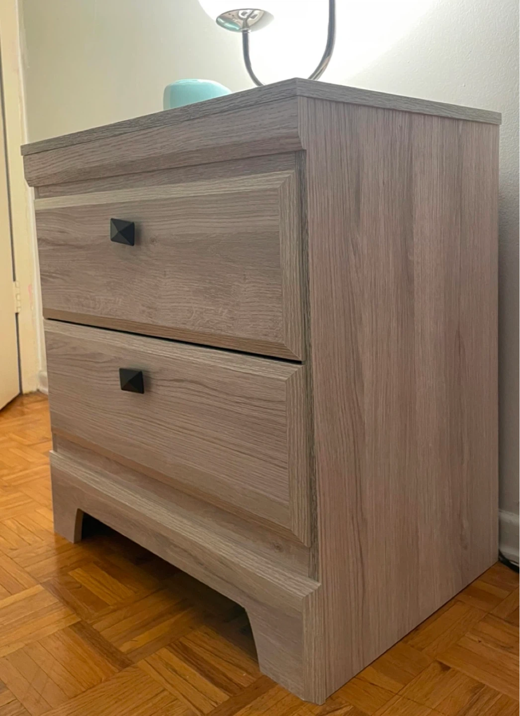 Wood Nightstand with 2 Drawers - photo 2