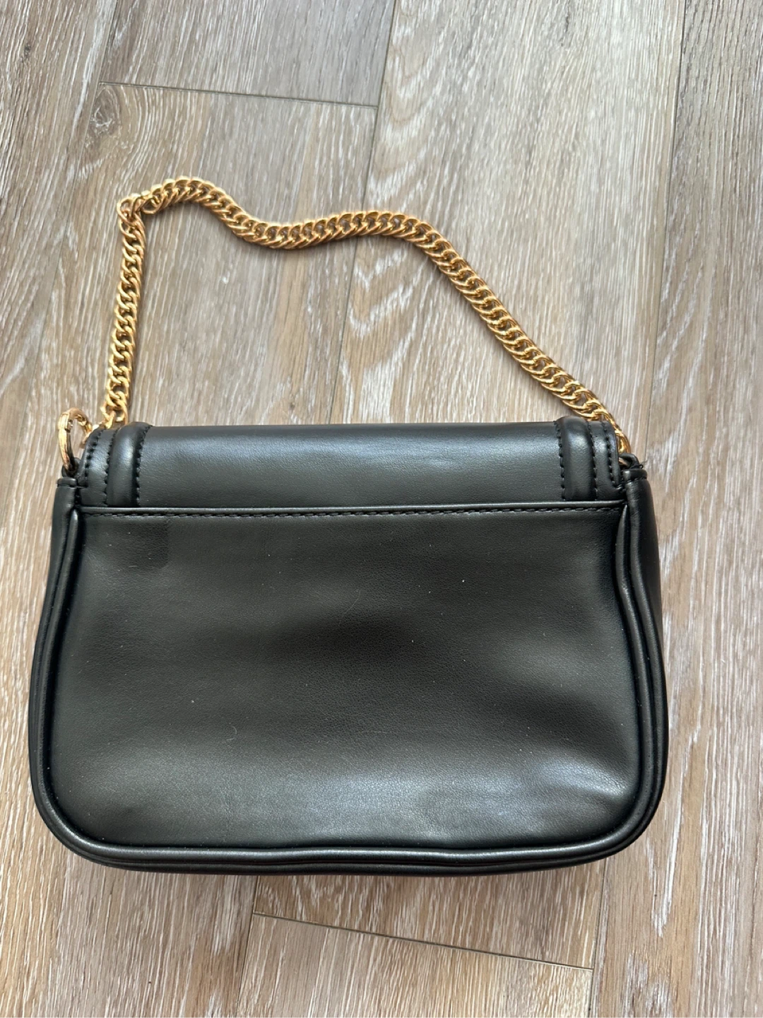 ALDO Black Faux Leather Shoulder Bag with Gold Chain - photo 2