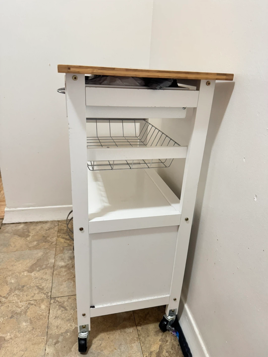 White Kitchen Cart - photo 4