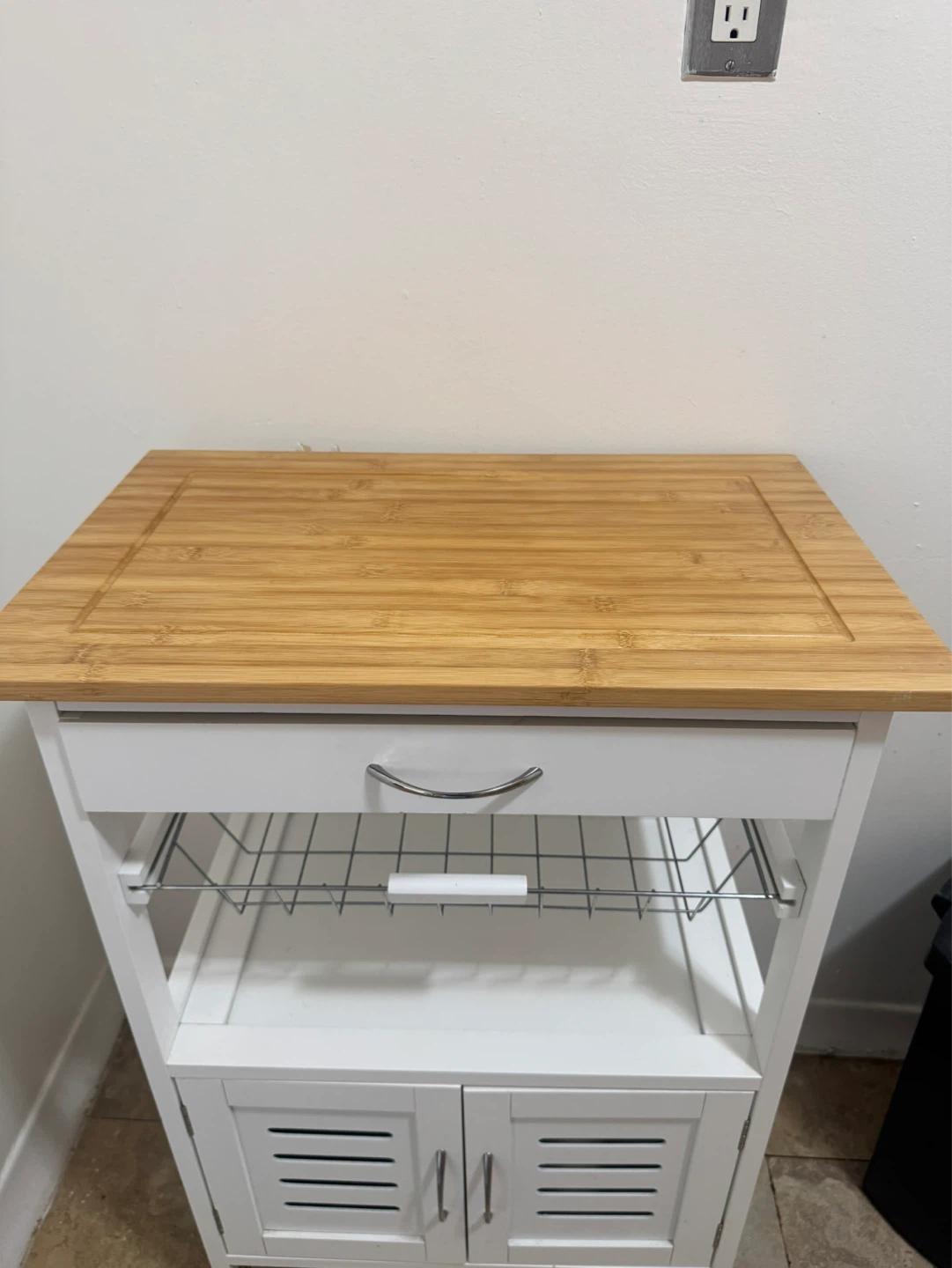 White Kitchen Cart - photo 2