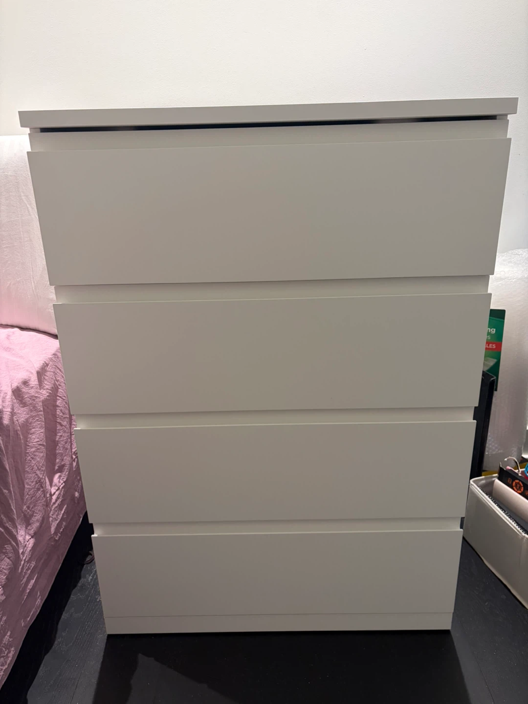 White IKEA STORKLINTA 4-Drawer Dresser - photo 2