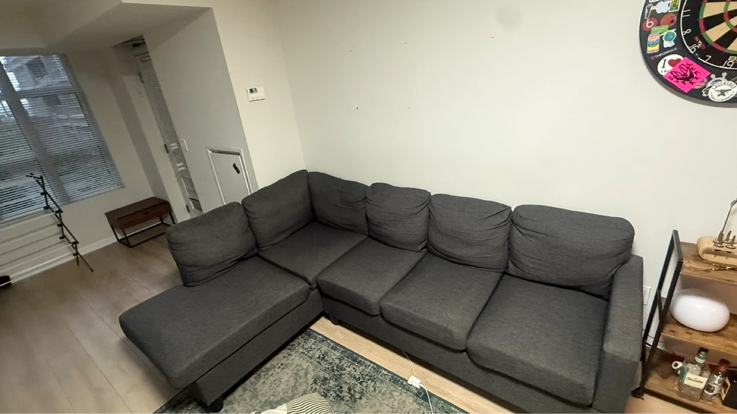 Dark Grey Sectional Sofa - photo 4