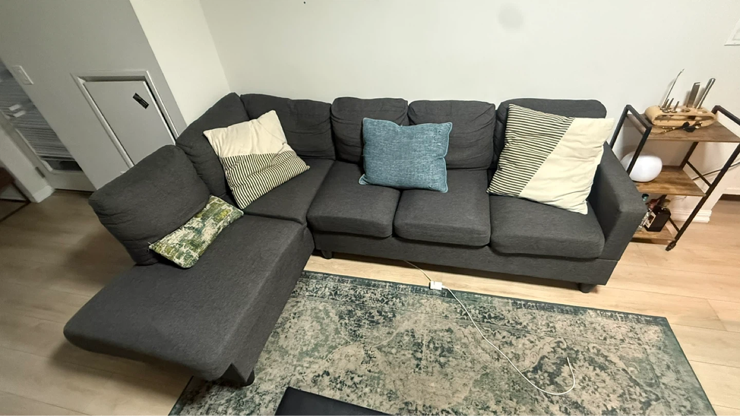 Dark Grey Sectional Sofa - photo 2