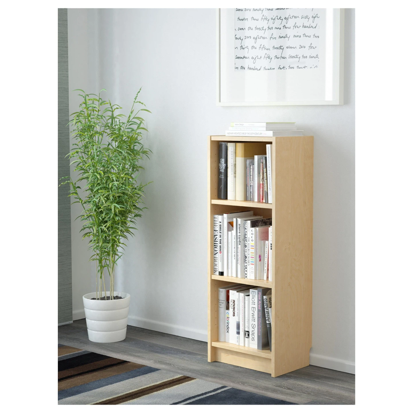 IKEA Small Wood 3-Shelf BILLY Bookcase
