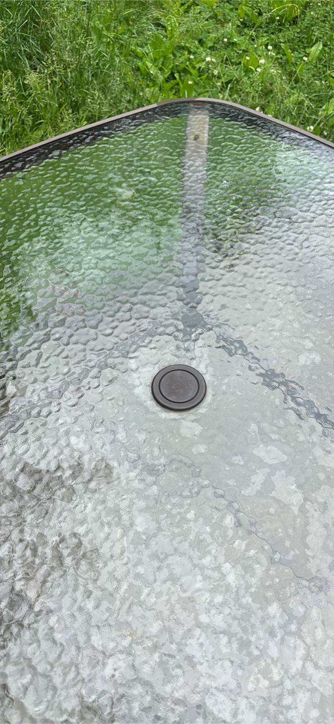 Square Glass Top Patio Table - photo 2