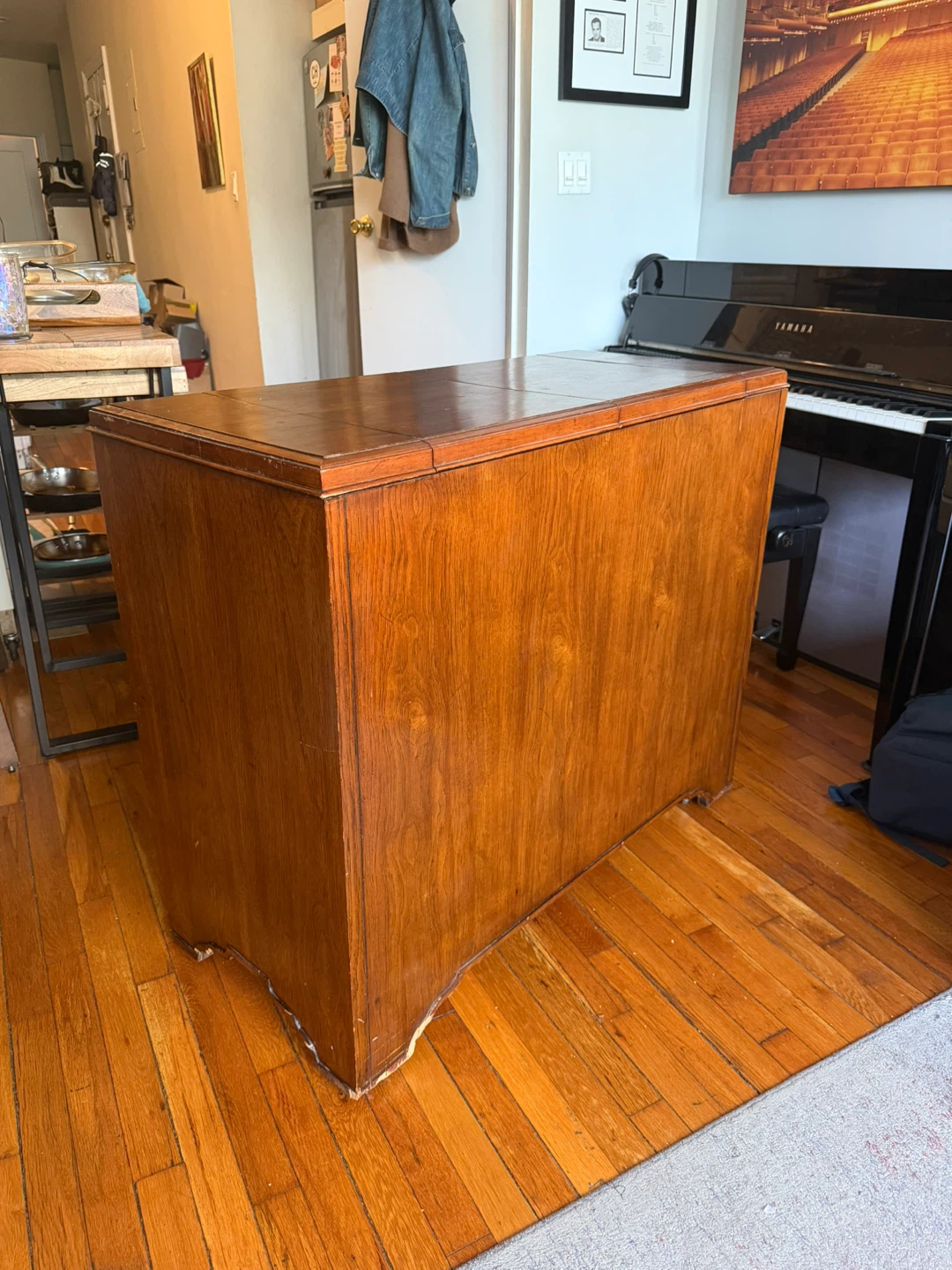 Vintage Wooden Bar Cabinet with 3 Doors - photo 2