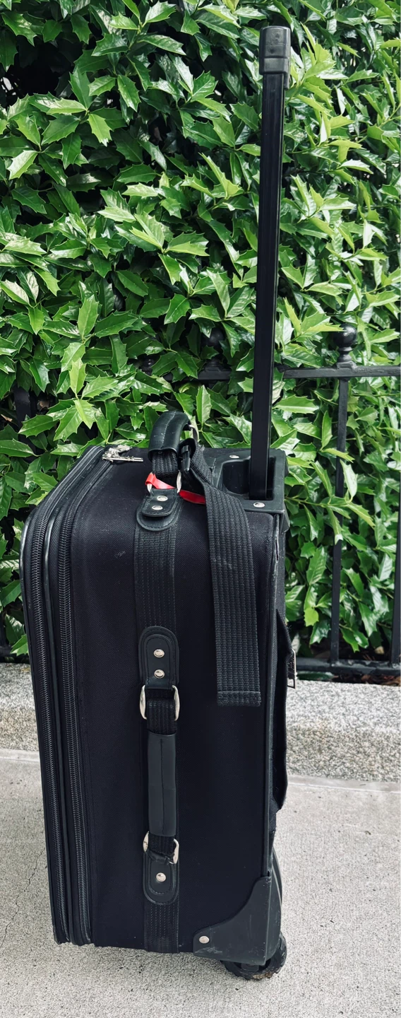McLin Black Canvas Rolling Carry-on Suitcase - photo 5