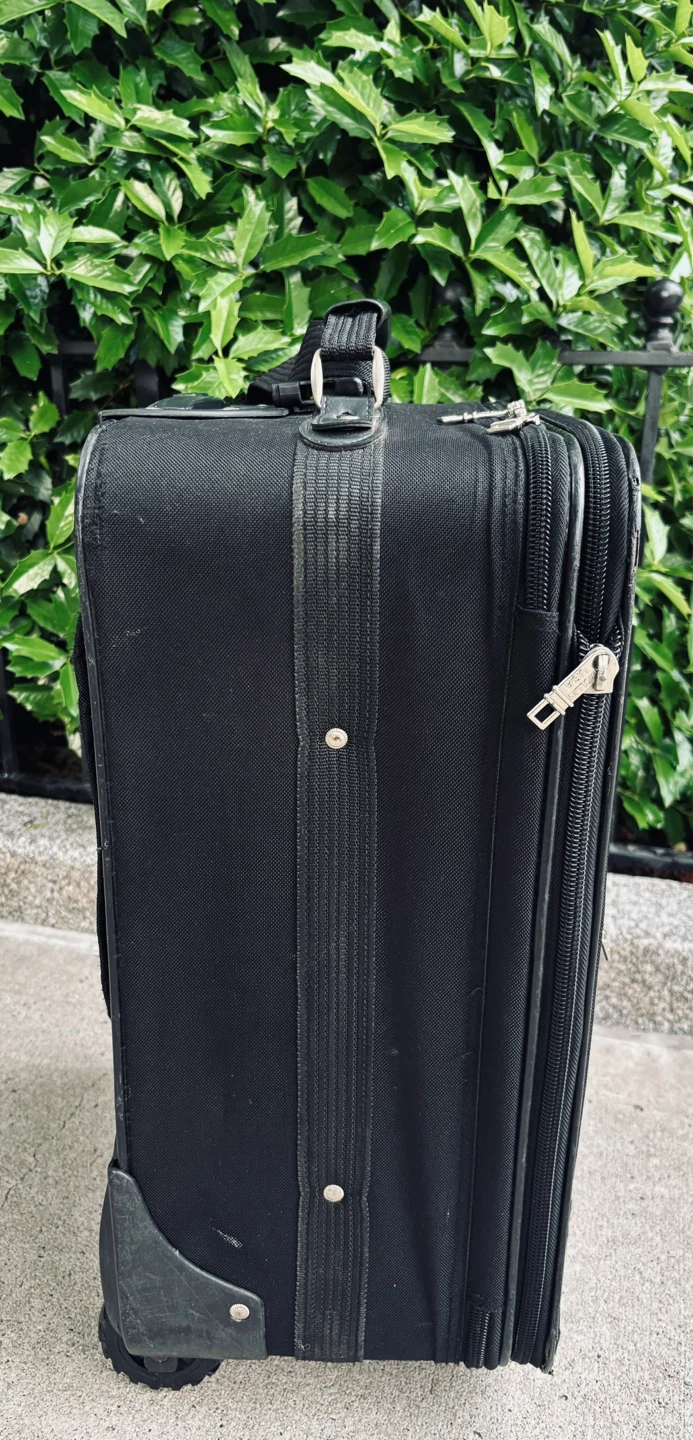 McLin Black Canvas Rolling Carry-on Suitcase - photo 2