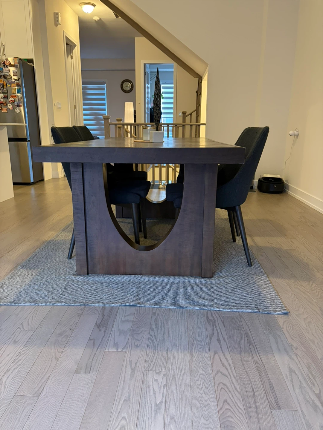 Dark Wood Dining Table with 4 Chairs - photo 3