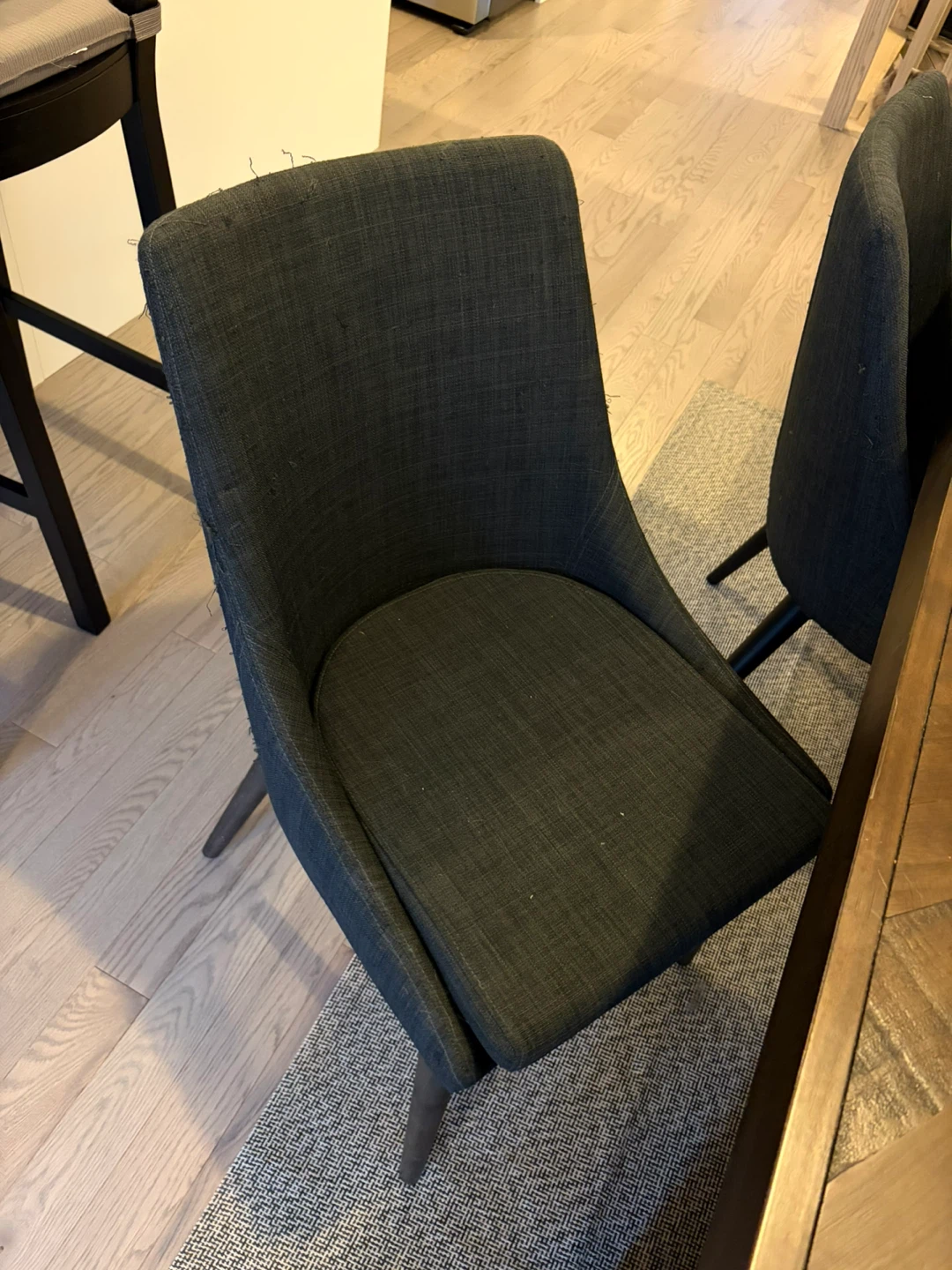 Dark Wood Dining Table with 4 Chairs - photo 2