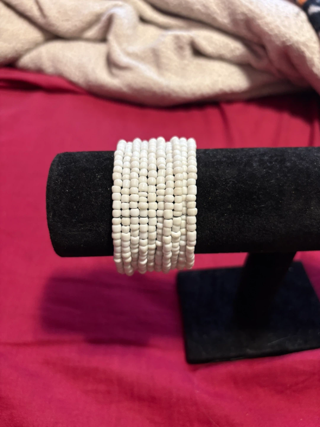 White Beaded Bracelet
