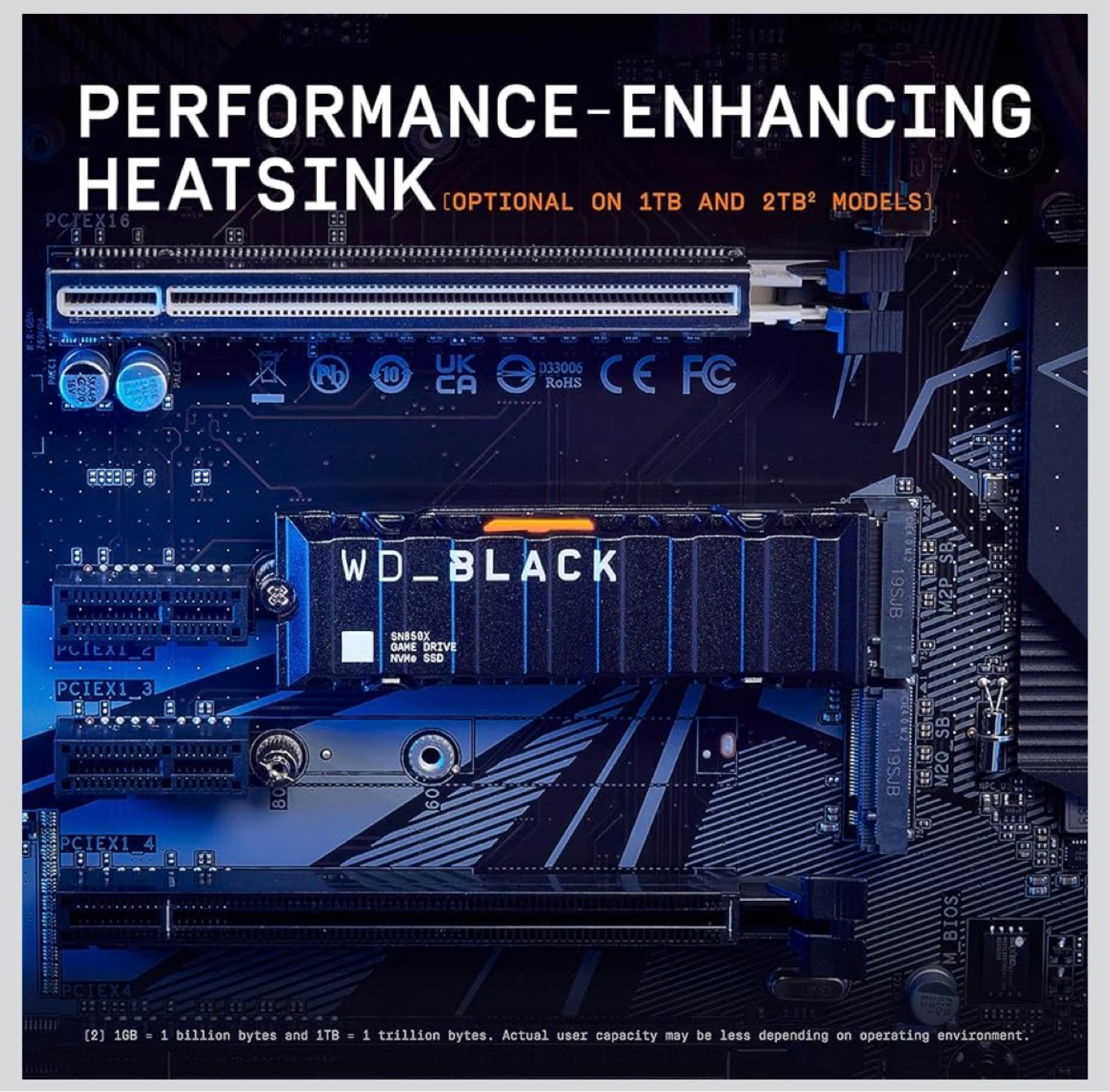 *NEW* WD_BLACK SN850X NVMe SSD 2TB Game Drive w/ Heatsink - photo 3