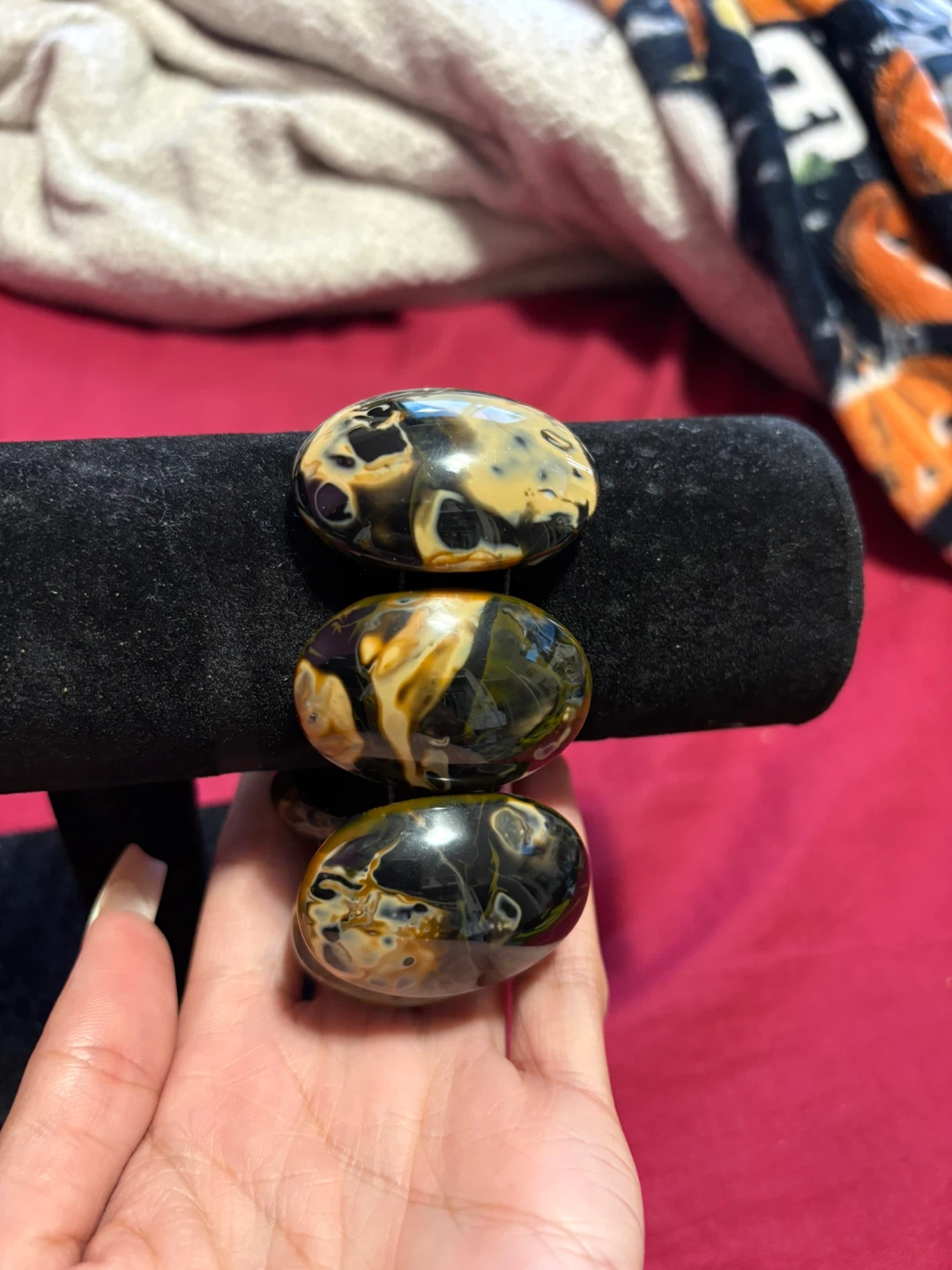 Chunky Resin Oval Bead Bracelet
