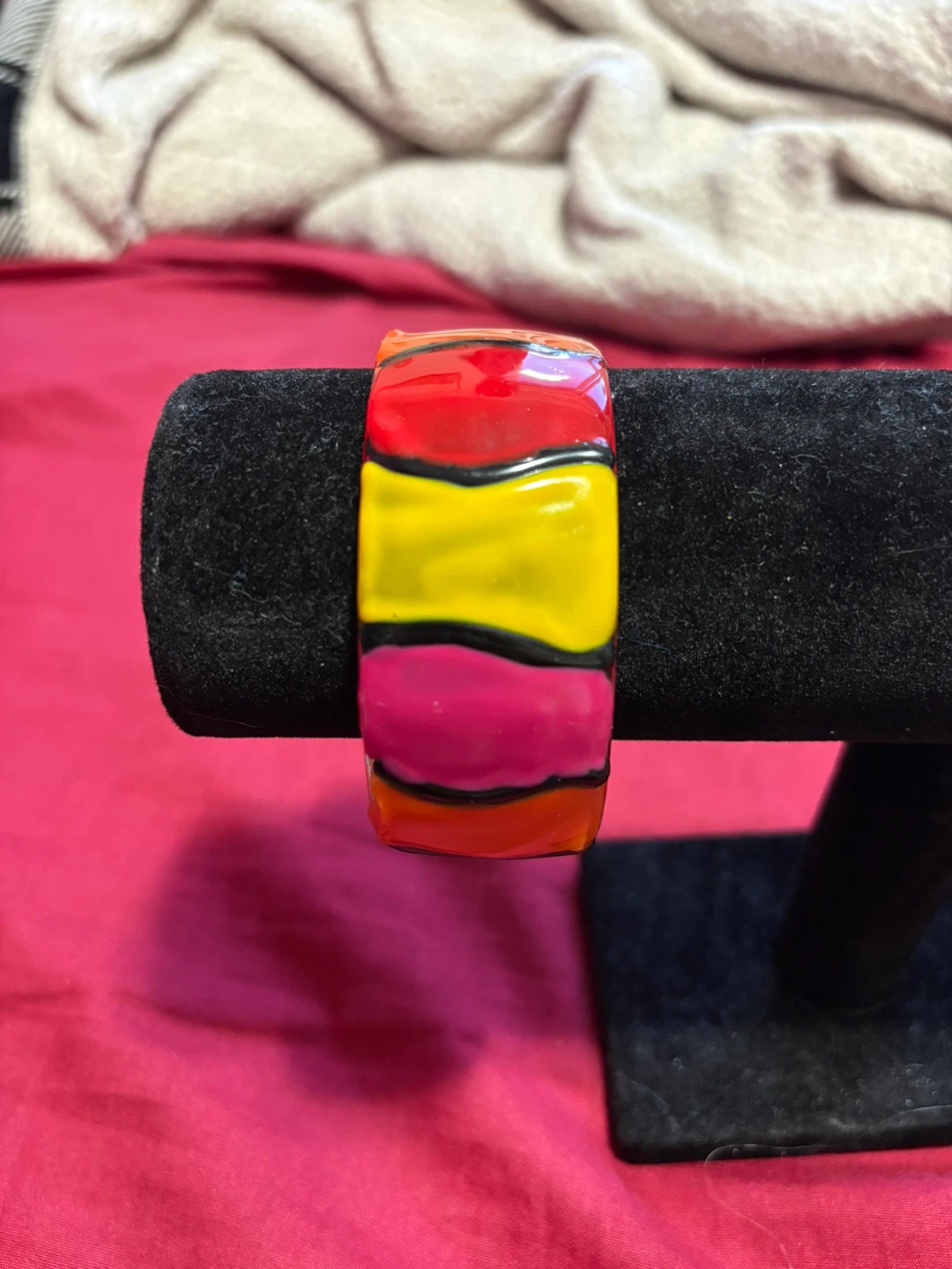 Colourful Wide Bangle Bracelet