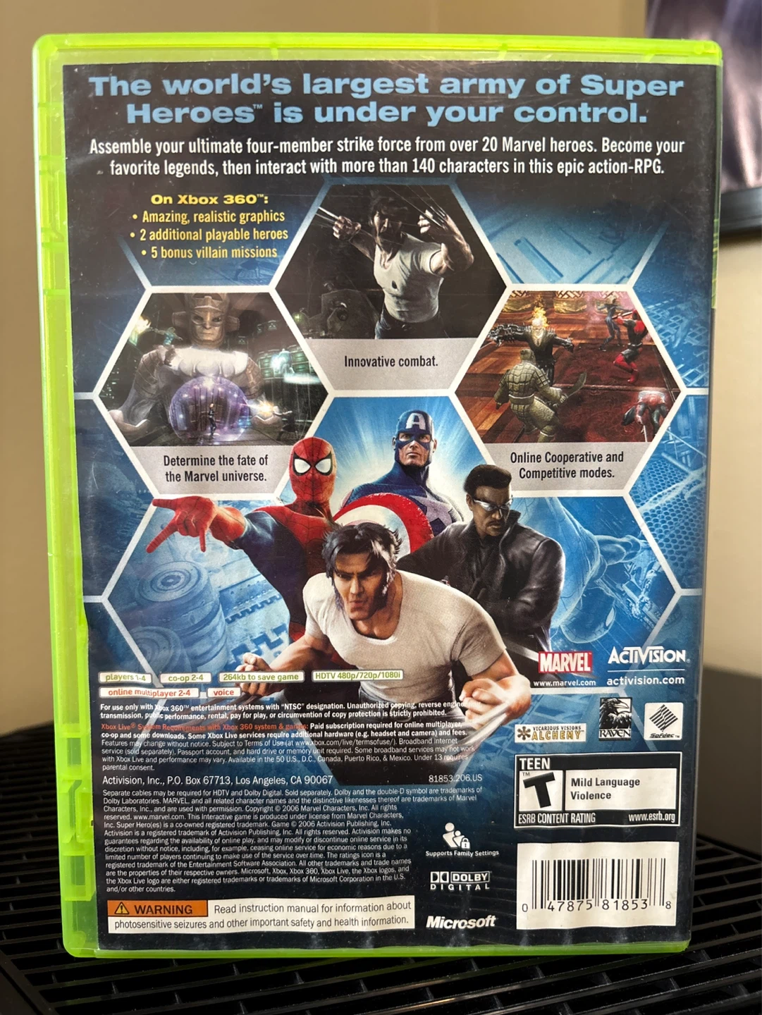 Marvel: Ultimate Alliance Xbox 360 Game - photo 2
