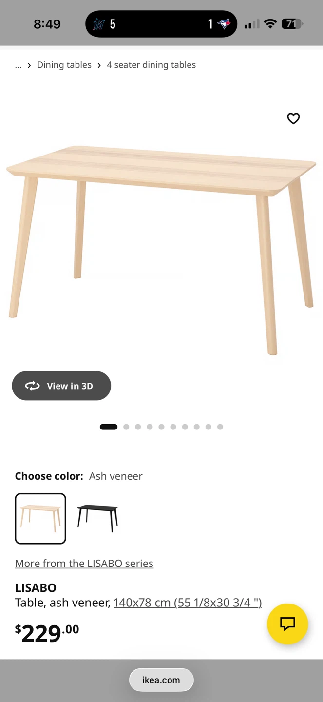 IKEA LISABO Dining Table