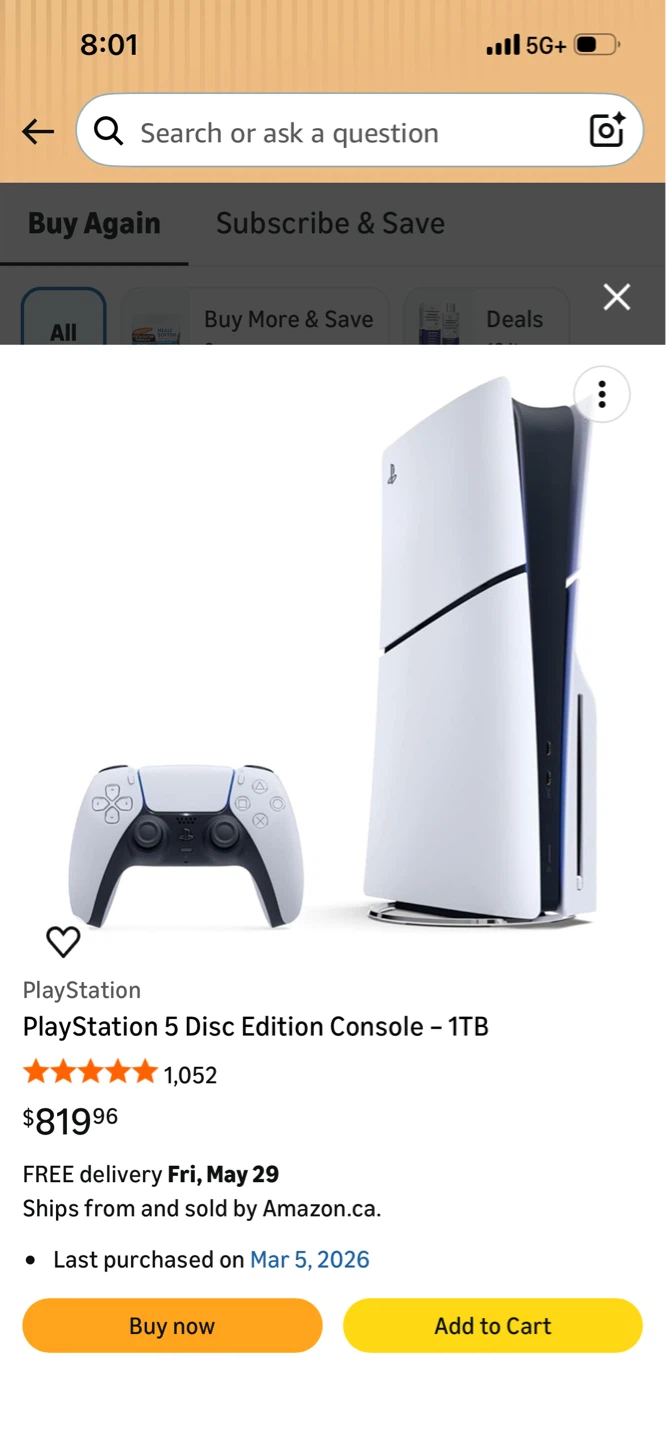 PlayStation 5 Disc Edition Console - 1TB - photo 2