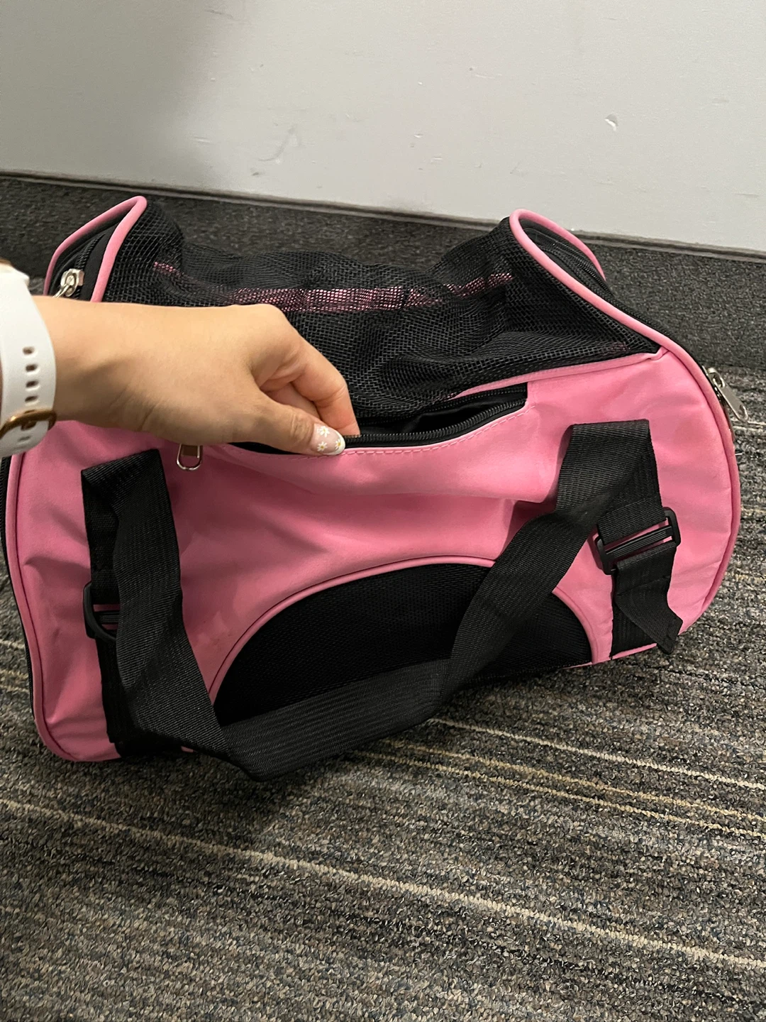 Pink and Black Pet Carrier Bag - photo 4
