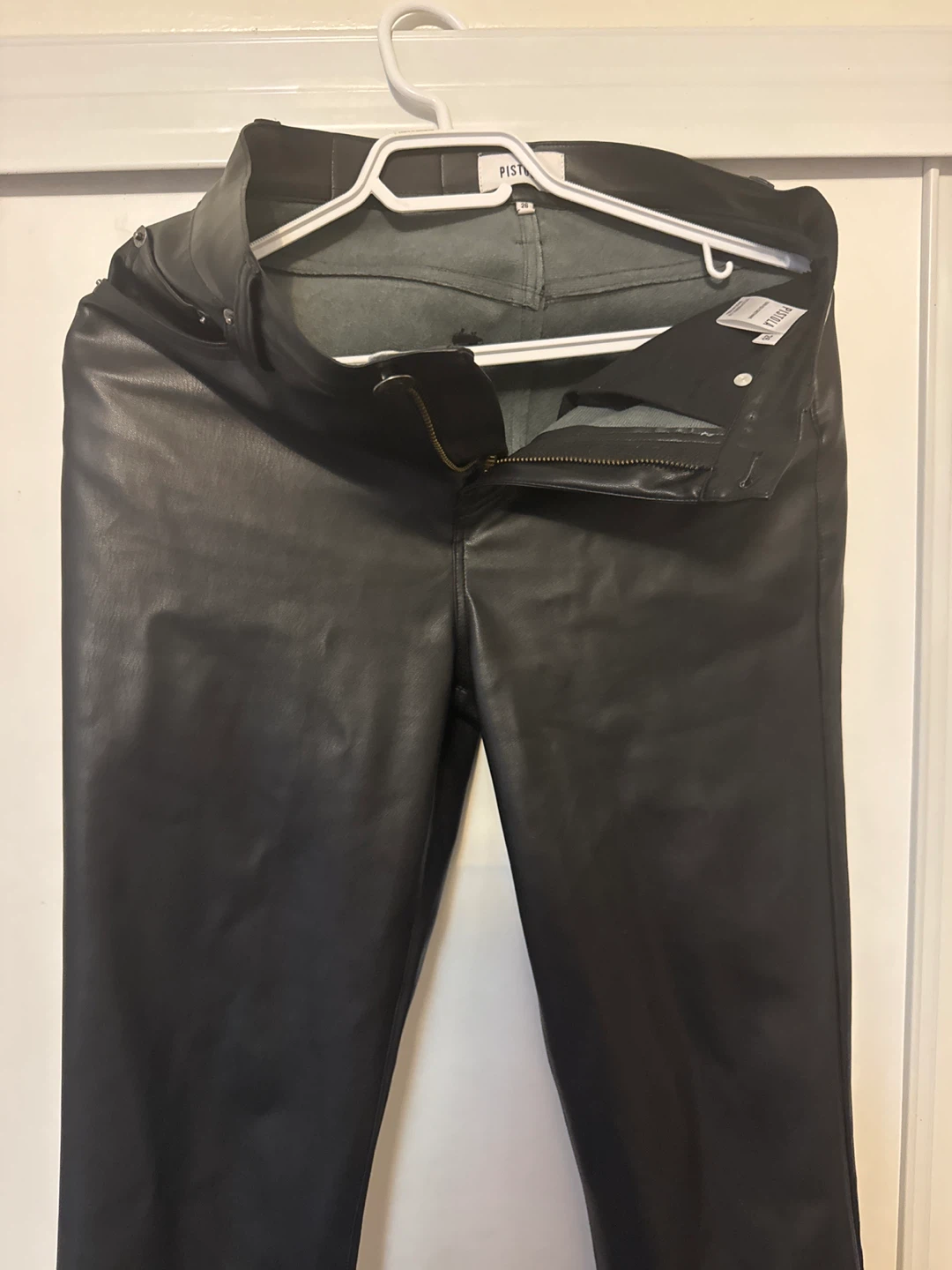 Pistola Black Faux Leather Pants Size 26 - photo 3