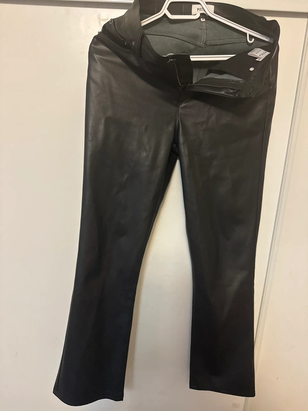 Pistola Black Faux Leather Pants Size 26 - photo 2