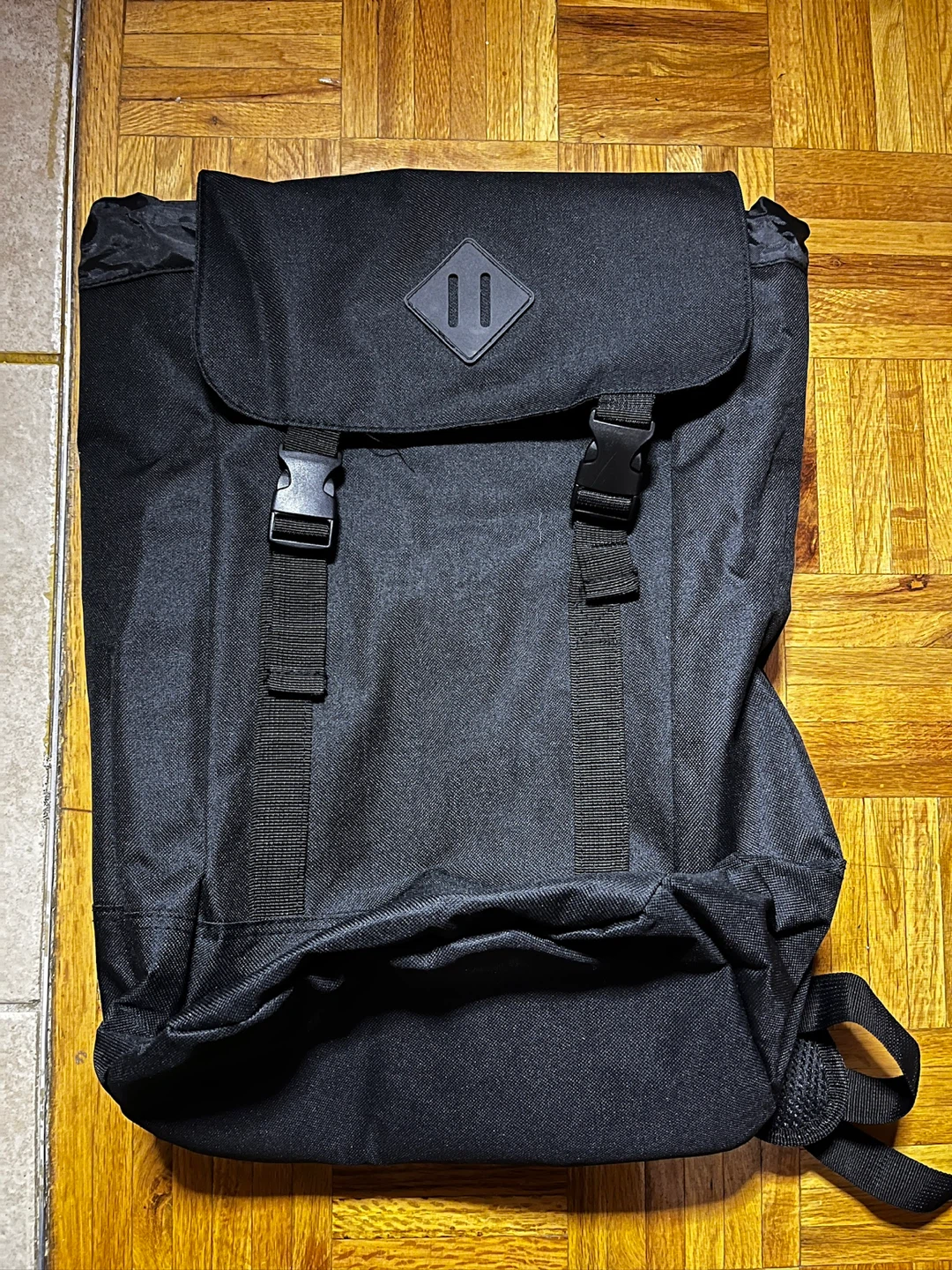 17” Black Backpack with Multiple Pockets
