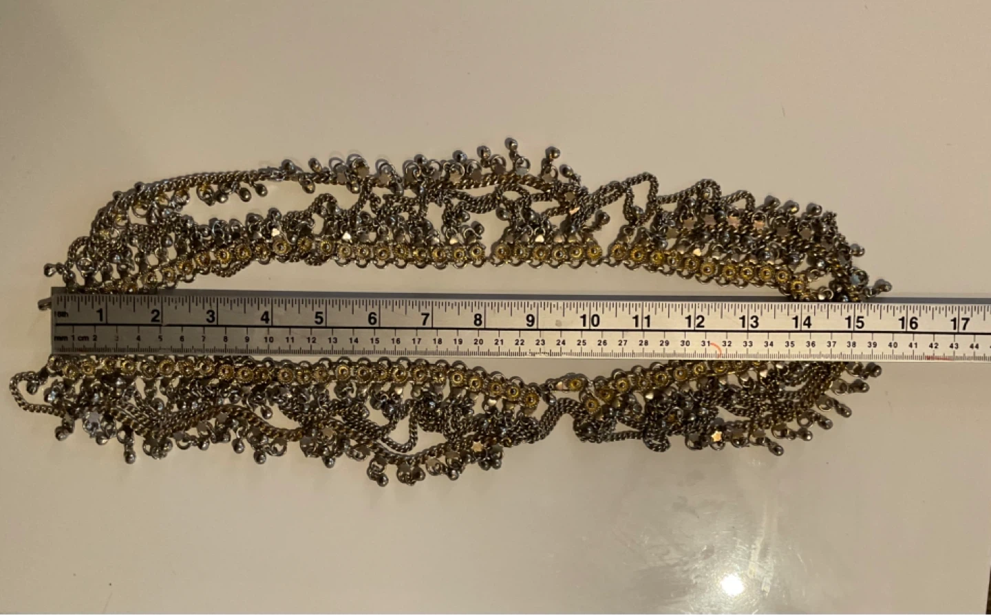 Vintage  Statement Necklace / chainmail belly belt - photo 4