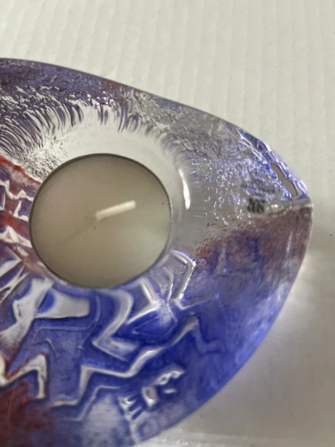 Iittala Kivi Votive Candle Holder - Blue & Red - photo 2
