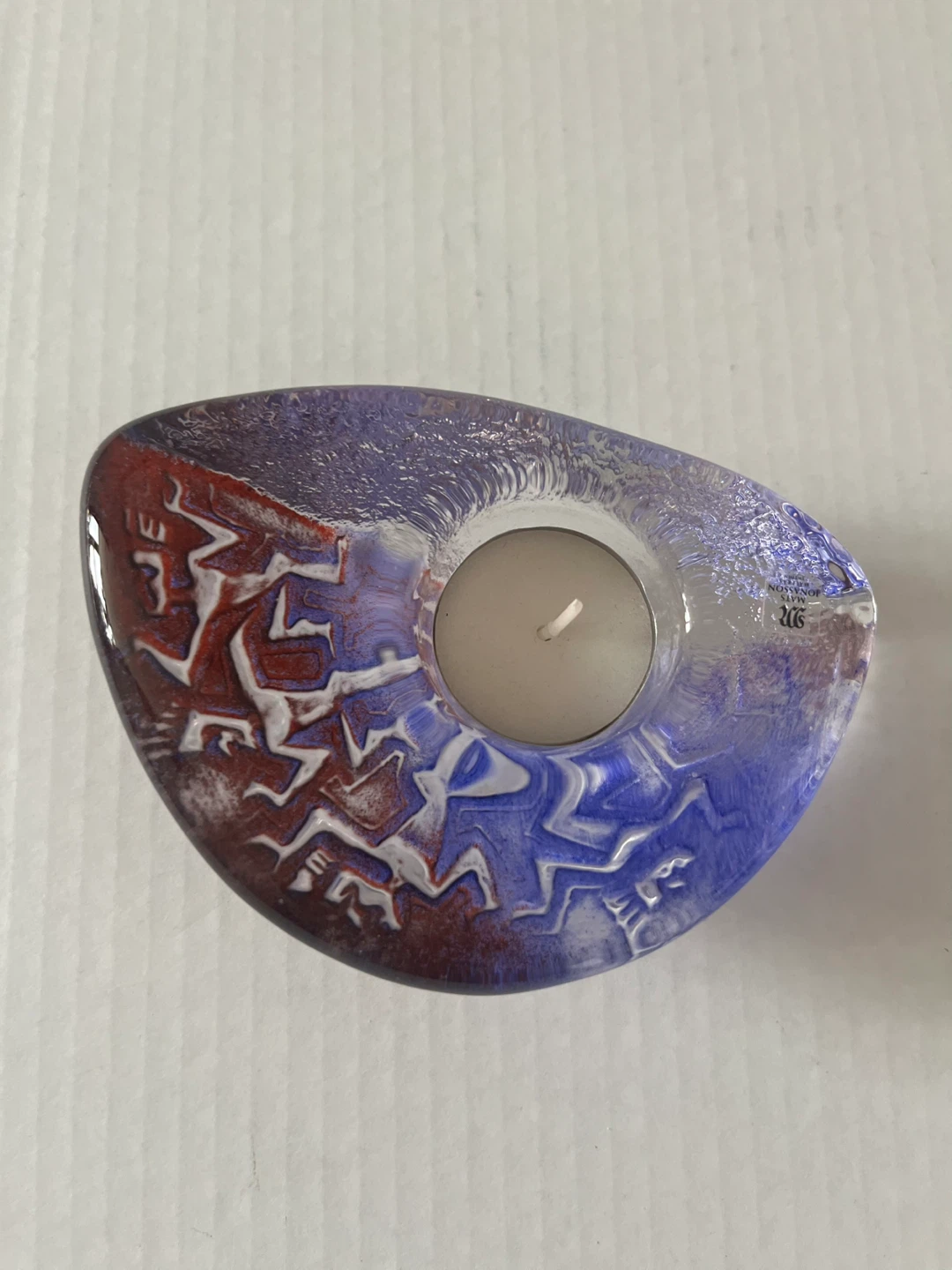 Iittala Kivi Votive Candle Holder - Blue & Red