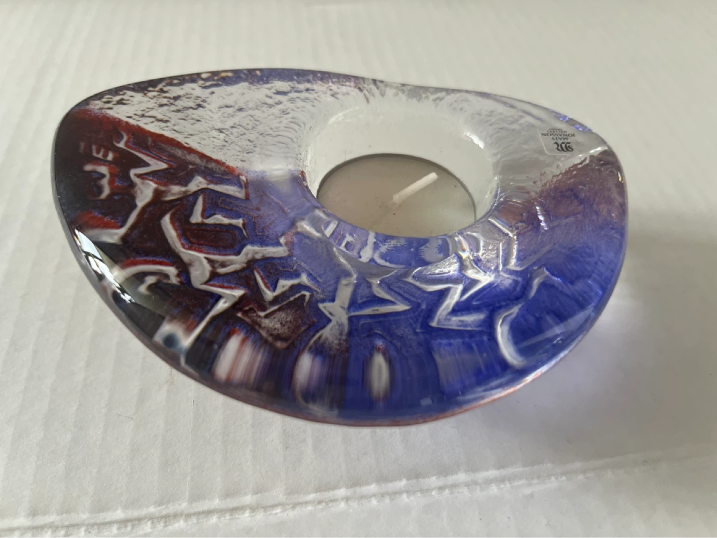 Iittala Kivi Votive Candle Holder - Blue & Red - photo 3
