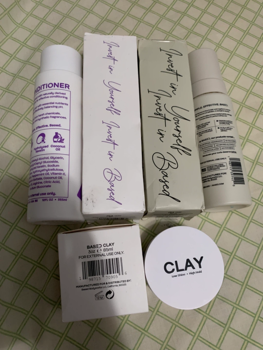 BASED Curl Mousse Conditioner And Clay Bundle New Open Box - photo 2