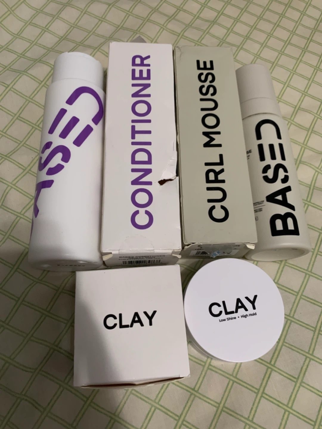 BASED Curl Mousse Conditioner And Clay Bundle New Open Box