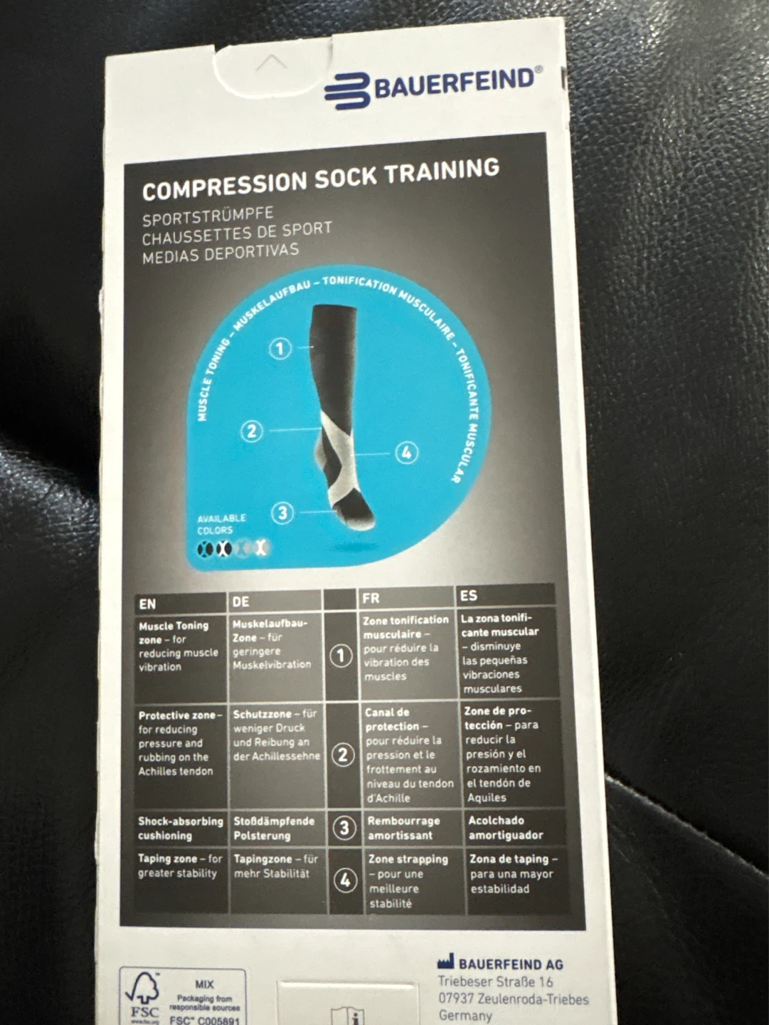 Negotiable Bauerfeind Compression Sock Training - Size M Short - photo 4