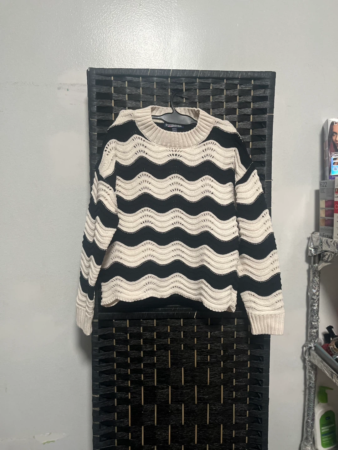 Black and White Striped Crochet size 8/10 kids