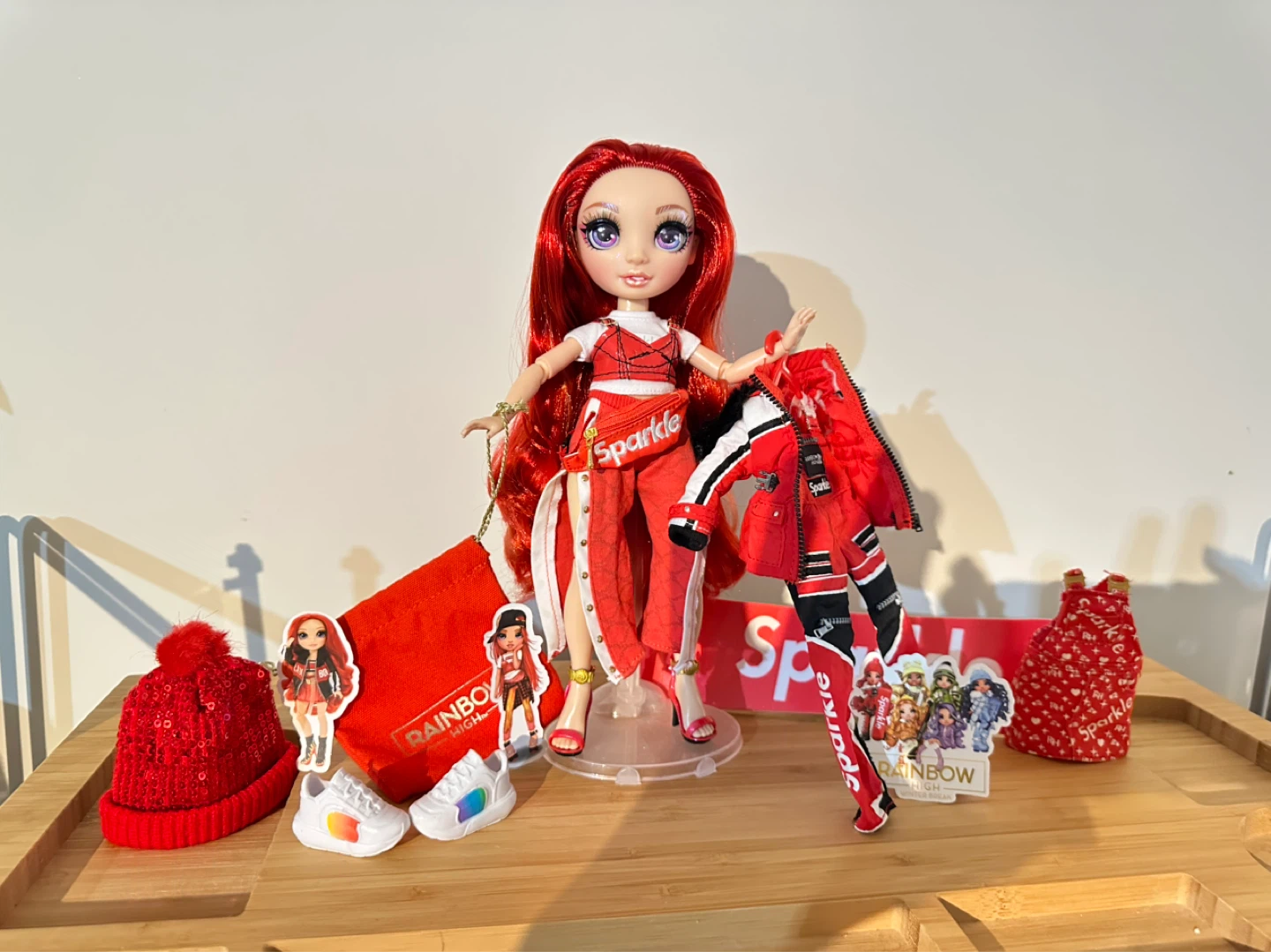 Mint Rainbow High Doll with Red Sparkle Outfit & Accessories