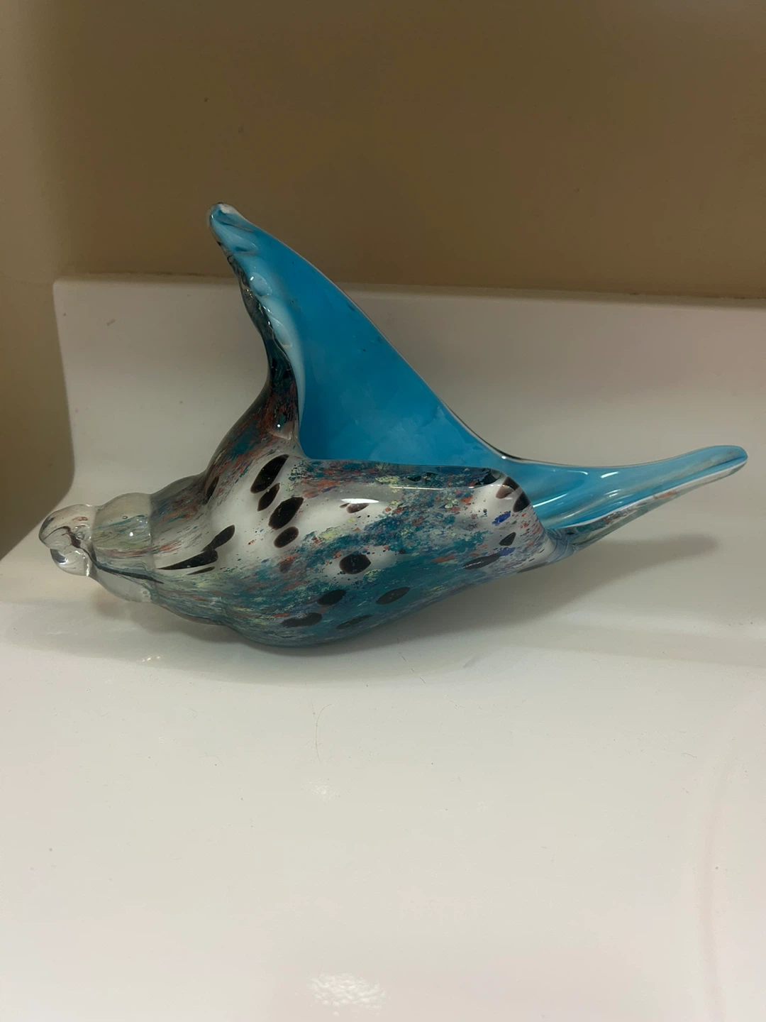 Art Glass Shell Shaped Dish