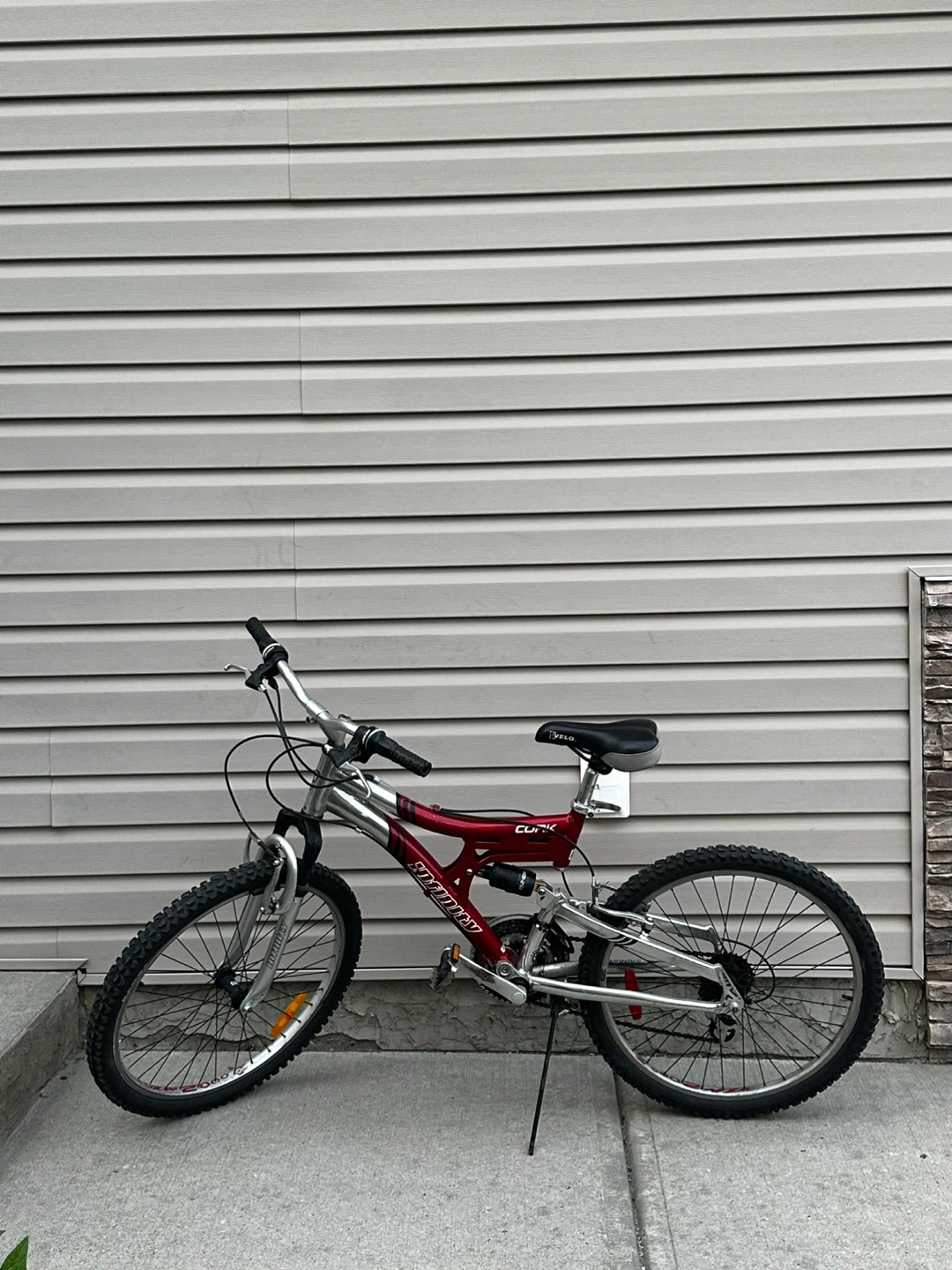 Red and Silver Mountain Bike