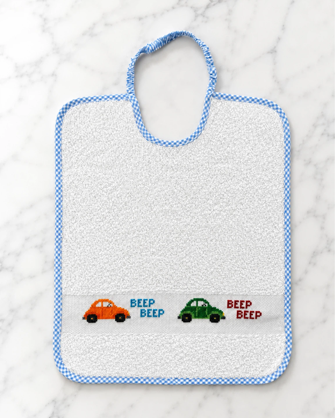 Handmade Baby Bibs with Cross-Stitch Designs (Set of 5) - photo 5