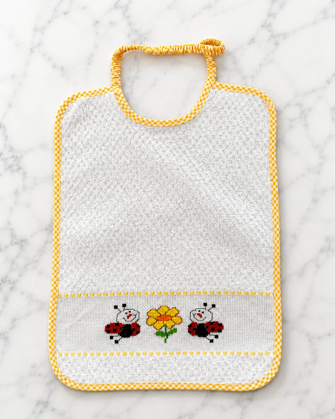 Handmade Baby Bibs with Cross-Stitch Designs (Set of 5) - photo 4
