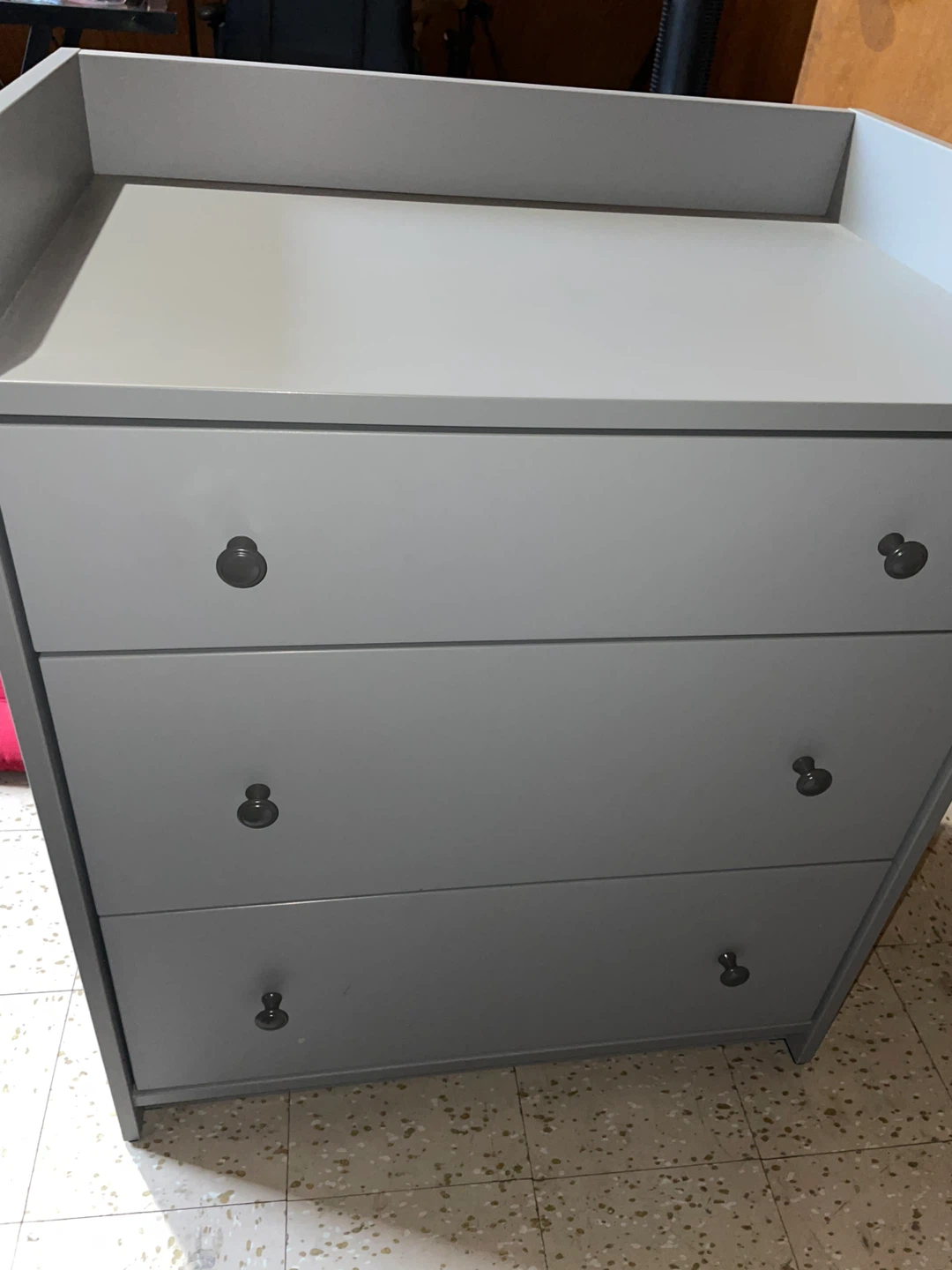 IKEA Hauga Grey 3-Drawer Dresser