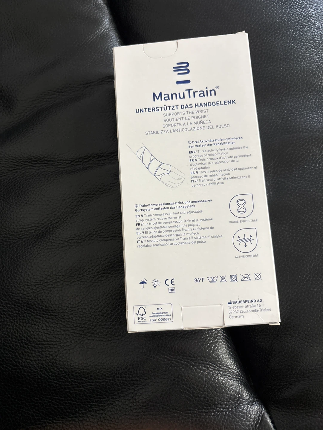 Bauerfeind ManuTrain Wrist Support Size 4 Titanium - photo 3