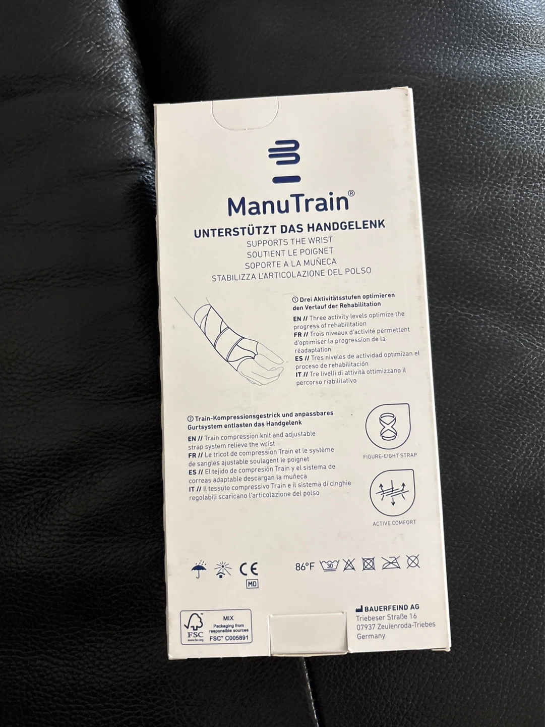 Bauerfeind ManuTrain Wrist Brace Size L Titan - photo 4