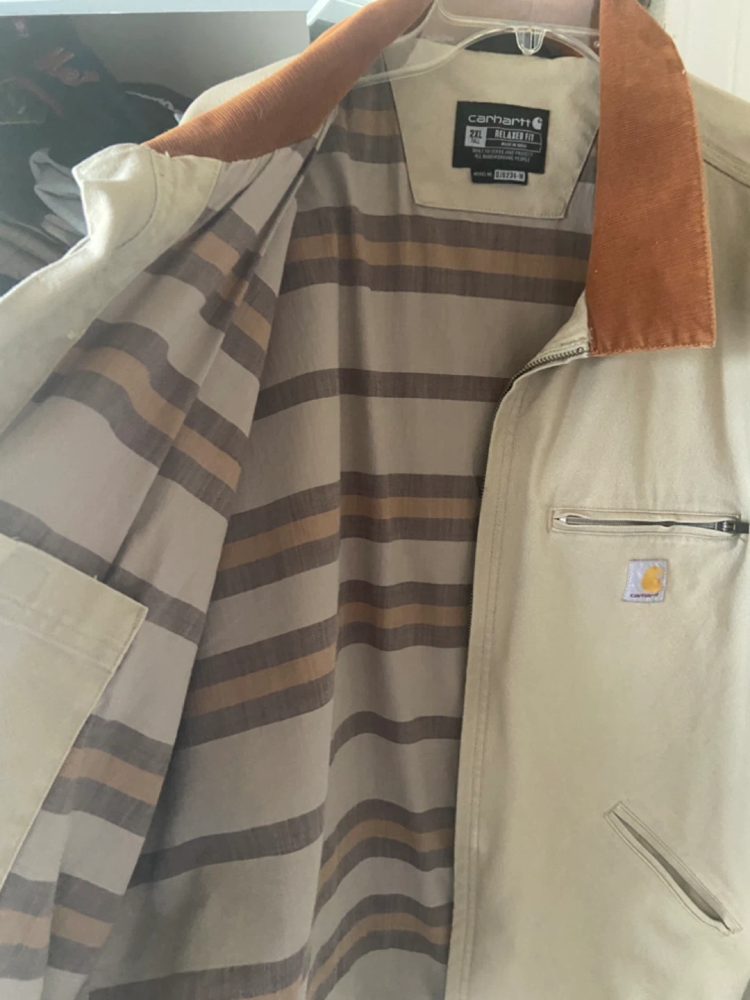 Carhartt Relaxed Fit Jacket 2XL Tall Beige - photo 2